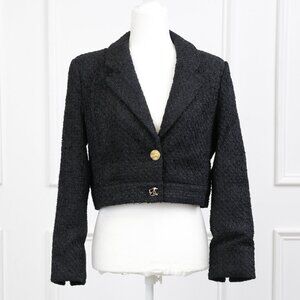 Half Cut Knit Blazer Jason Bolden JCPenny Collab Medium Black